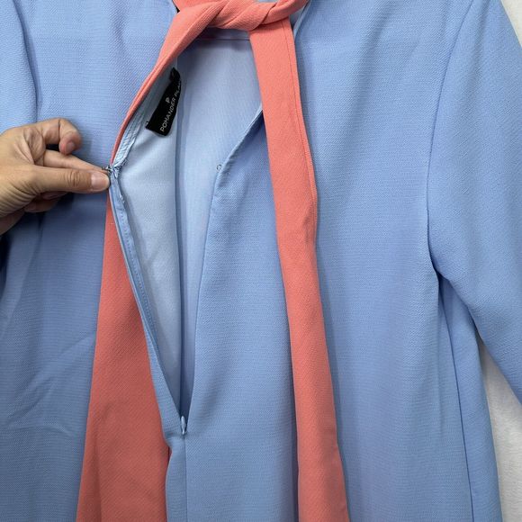 Pomander Place by Tuckernuck Blue Daphne Dress Swing Ruffle Bow sz L - Picture 12 of 16